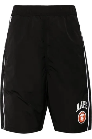 A Bathing Ape Logo-print cotton shorts