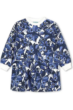 Kenzo Floral-print cotton sweatshirt dress