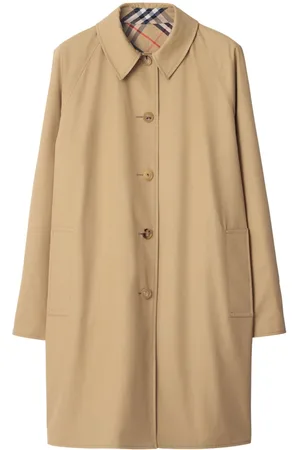 Burberry Check-pattern reversible trench coat