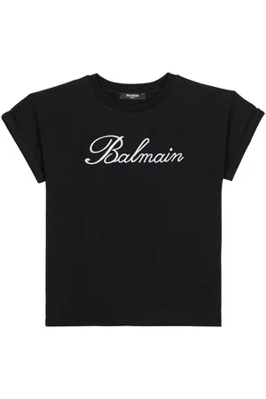 Balmain Logo-embroidered cotton T-shirt