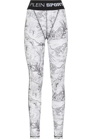Philipp Plein Graphic-print high-waist leggings