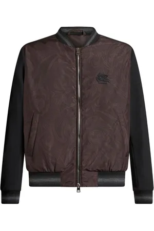Etro Paisley-print panelled bomber jacket