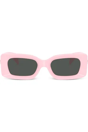 VERSACE Medusa-plaque rectangular-frame sunglasses