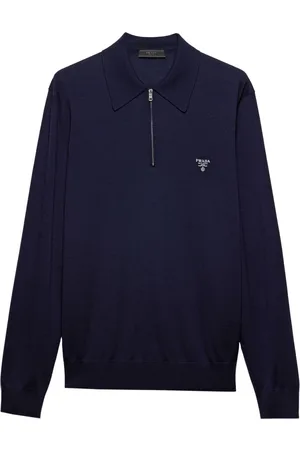 Prada Long-sleeve wool polo shirt