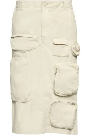 Maison Margiela Cotton gabardine midi cargo skirt