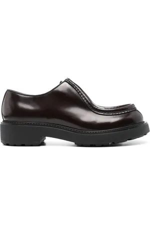 Prada Brushed-leather Derby shoes
