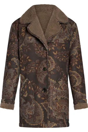 Etro Paisley-print shearling jacket