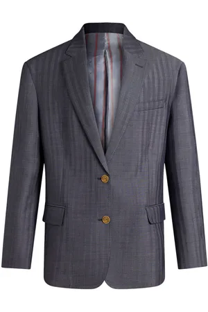 Etro Logo-engraved buttons oversized jacket