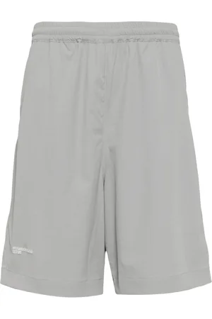 Izzue X Neighborhood logo-tag track shorts