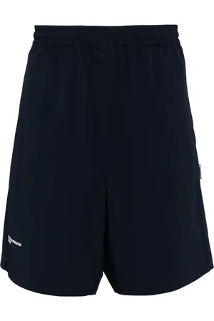 Izzue X Neighborhood logo-tag track shorts