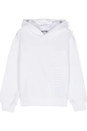 Moschino Logo-embossed cotton hoodie