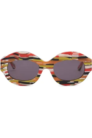 Marni Spacey Stripey Ik Kil Cenote oval-frame sunglasses