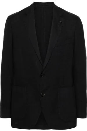 LARDINI Brooch-detail single-breasted blazer