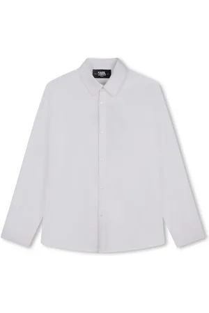 Karl Lagerfeld Jacquard cotton poplin shirt