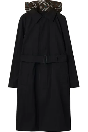 Burberry Concealed-hood raincoat