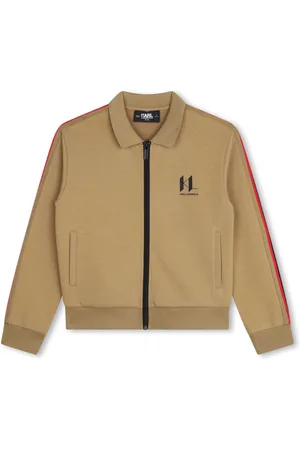 Karl Lagerfeld Logo-print zip-fastening cardigan