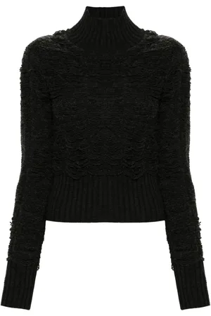 Maison Margiela High-neck distressed jumper