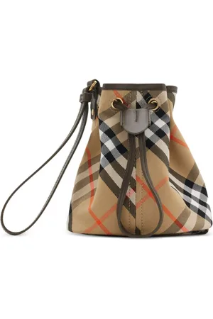Burberry Check drawstring mini bag