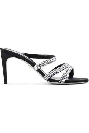 RENE CAOVILLA 80mm satin sandals