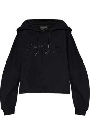 Emporio Armani Logo-print cotton hoodie
