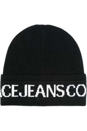 VERSACE Intarsia-logo knit beanie