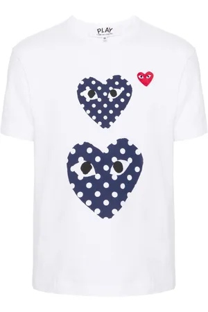 Comme des Garçons Heart-motif cotton T-shirt