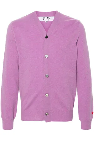 Comme des Garçons Heart-patch wool cardigan