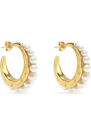 Goossens Pearls half-hoop earrings