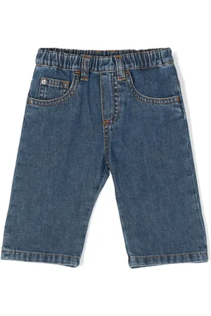 VERSACE Medusa-plaque cotton jeans