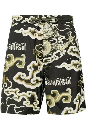 Maharishi Cloud Dragon-print swim shorts