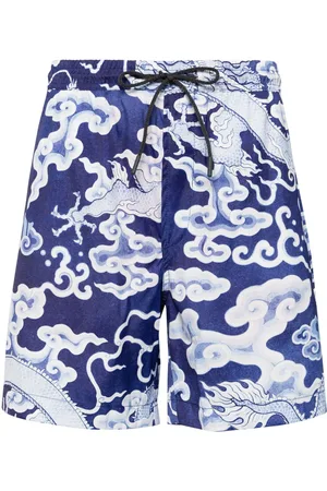 Maharishi Cloud Dragon-print swim shorts