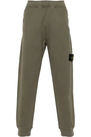 Stone Island Compass-badge cotton track pants