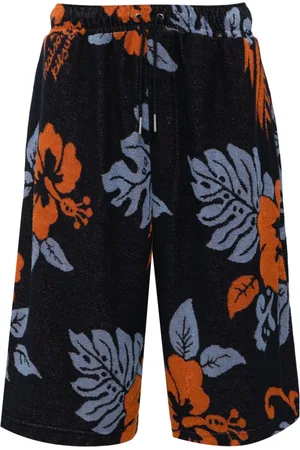 Maison Kitsuné Floral-print cotton shorts