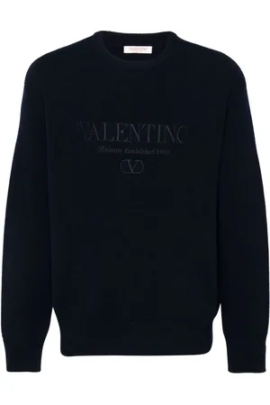 VALENTINO GARAVANI Embroidered-logo knitted jumper