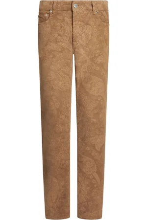 Etro Paisley-jacquard slim-cut trousers