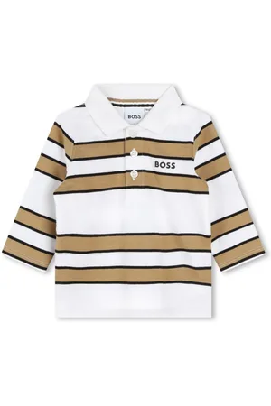 HUGO BOSS Logo-print striped polo shirt