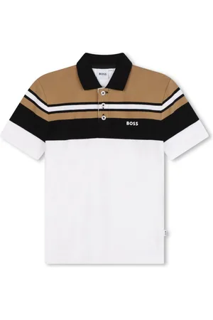 HUGO BOSS Logo-print striped polo shirt