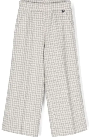 MONNALISA Houndstooth straight-leg trousers