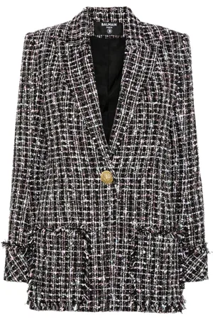 Balmain Single-breasted tweed jacket