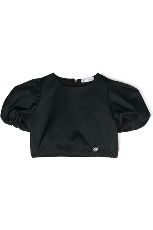 MONNALISA Puff-sleeve satin blouse