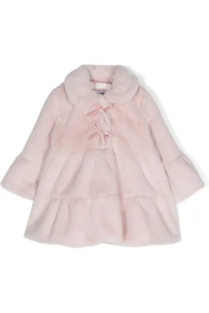 MONNALISA Flared faux-fur coat