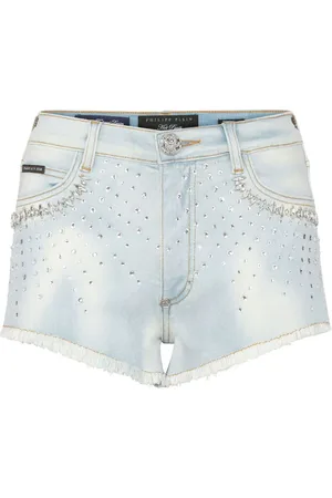 Philipp Plein Strass denim shorts