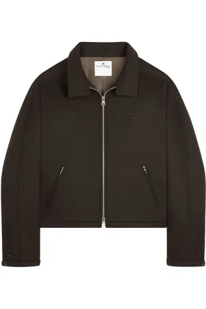 Courrèges Logo-patch wool jacket