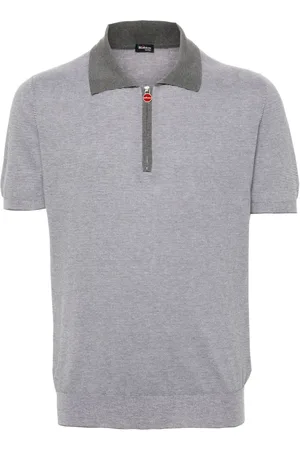 Kiton Striped cotton polo shirt