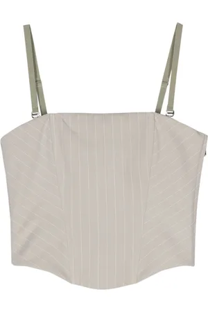 Patrizia Pepe Pinstriped cropped corset