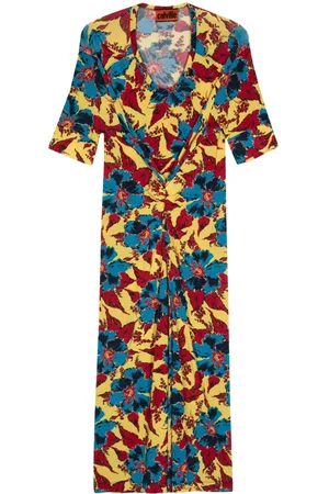 Colville Floral-print gathered midi dress