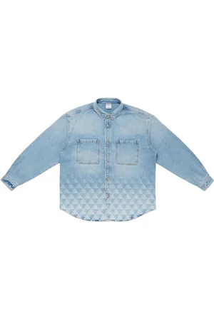 MARCELO BURLON Laser Cross denim overshirt