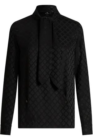 Etro Scarf-collar jacquard shirt