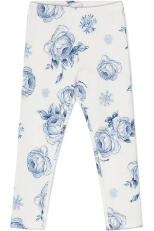 MONNALISA Floral-print jersey leggings