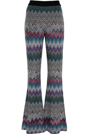 Missoni Zigzag woven wool flared trousers